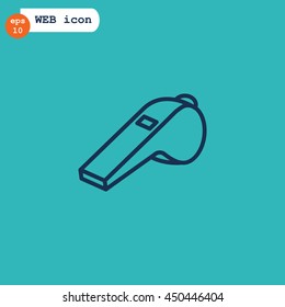  Whistle Icon Flat. 