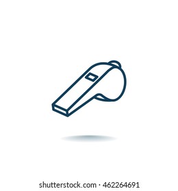  Whistle Icon Flat. 