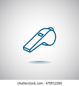 Whistle Icon Flat. 