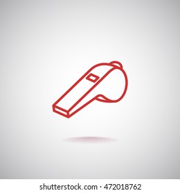  Whistle Icon Flat. 