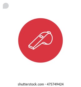  Whistle Icon Flat. 