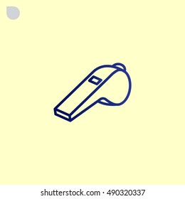  Whistle Icon Flat. 