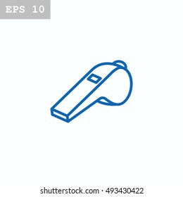 Whistle Icon Flat. 