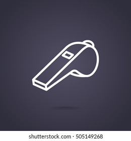  Whistle Icon Flat. 