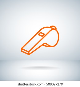  Whistle Icon Flat. 
