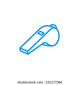  Whistle Icon Flat. 