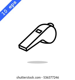  Whistle Icon Flat. 