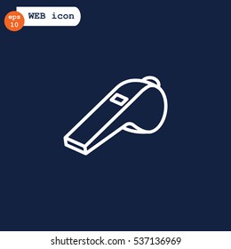  Whistle Icon Flat. 