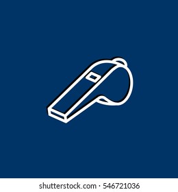 Whistle Icon Flat. 