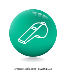  Whistle Icon Flat. 