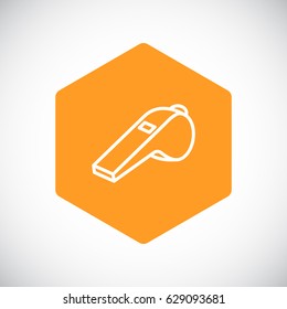  Whistle Icon Flat. 