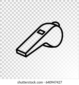  Whistle Icon Flat. 