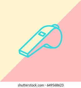  Whistle Icon Flat. 