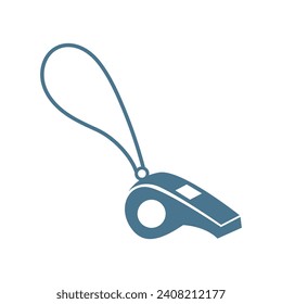 Whistle icon flat design illustration