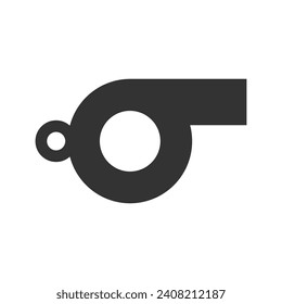 Whistle icon flat design illustration
