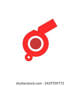 Whistle Icon Flat Design Simple Sport Vector Perfect Web and Mobile Illustration