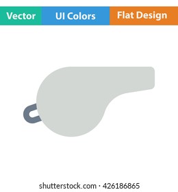 Whistle icon. Flat design. Vector illustration.