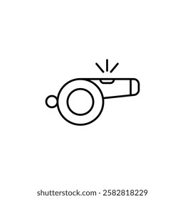 Whistle icon Flat isolated outline sign