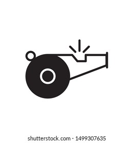Whistle icon. flat simple pictogram. blowing whistle vector illustration