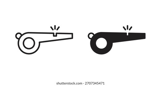 Whistle icon. flat and stroke style Collection. simple symbol