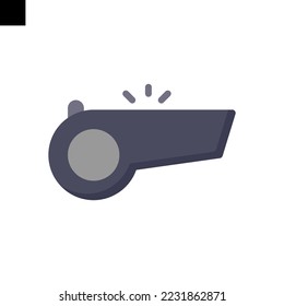 Vector de estilo plano del icono de silbido