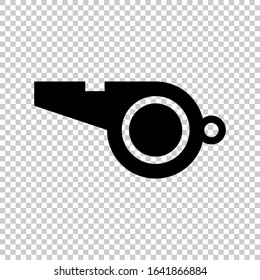 whistle icon flat vector on transparent background