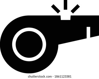 Whistle Icon in Glyph Style