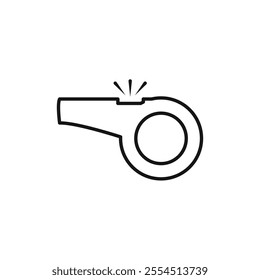 Whistle icon Isolated flat vector in outline