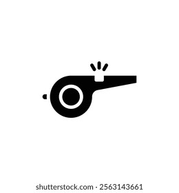 Whistle icon Isolated flat vector in outline