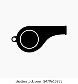 whistle icon isolated on white background. whistle icon match sport competition isolated.