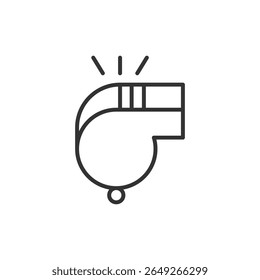 Whistle icon isolated on white background. Coach whistle symbol modern, simple, vector, icon for website design, mobile app, ui. Vector Illustration