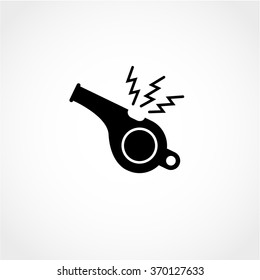 Whistle Icon Isolated on White Background