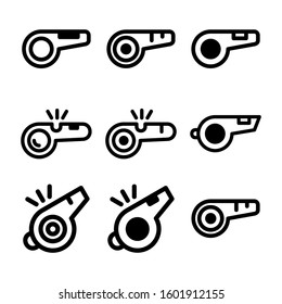 whistle icon isolated sign symbol vector illustration - Collection of high quality black style vector icons
