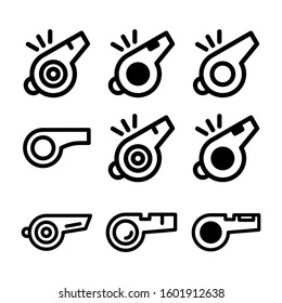 whistle icon isolated sign symbol vector illustration - Collection of high quality black style vector icons
