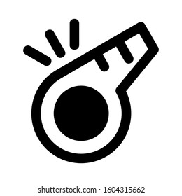 whistle icon isolated sign symbol vector illustration - Collection of high quality black style vector icons
