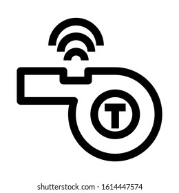 whistle icon isolated sign symbol vector illustration - high quality black style vector icons
