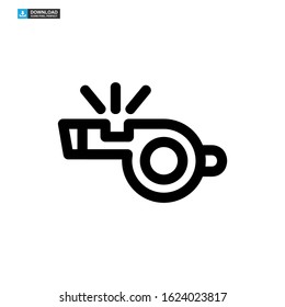 whistle icon isolated sign symbol vector illustration - high quality black style vector icons
