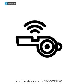 whistle icon isolated sign symbol vector illustration - high quality black style vector icons
