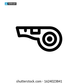 whistle icon isolated sign symbol vector illustration - high quality black style vector icons
