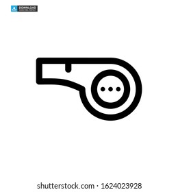 whistle icon isolated sign symbol vector illustration - high quality black style vector icons
