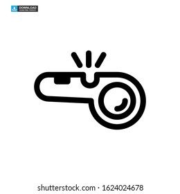 whistle icon isolated sign symbol vector illustration - high quality black style vector icons
