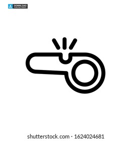 whistle icon isolated sign symbol vector illustration - high quality black style vector icons
