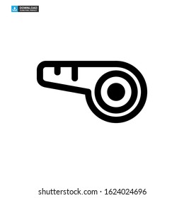 whistle icon isolated sign symbol vector illustration - high quality black style vector icons
