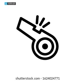 whistle icon isolated sign symbol vector illustration - high quality black style vector icons
