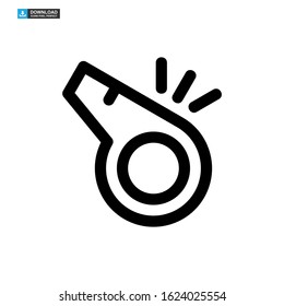 whistle icon isolated sign symbol vector illustration - high quality black style vector icons
