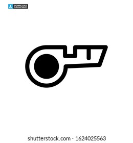 whistle icon isolated sign symbol vector illustration - high quality black style vector icons
