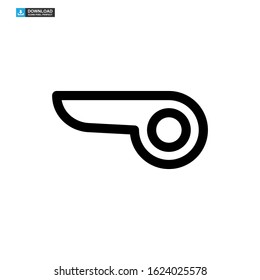 whistle icon isolated sign symbol vector illustration - high quality black style vector icons
