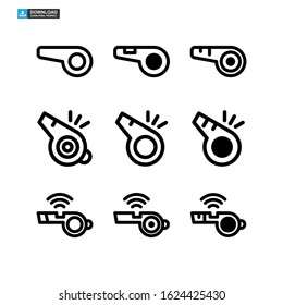 whistle icon isolated sign symbol vector illustration - Collection of high quality black style vector icons
