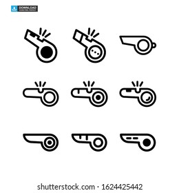 whistle icon isolated sign symbol vector illustration - Collection of high quality black style vector icons
