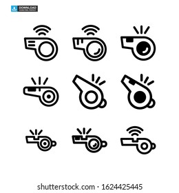 whistle icon isolated sign symbol vector illustration - Collection of high quality black style vector icons
